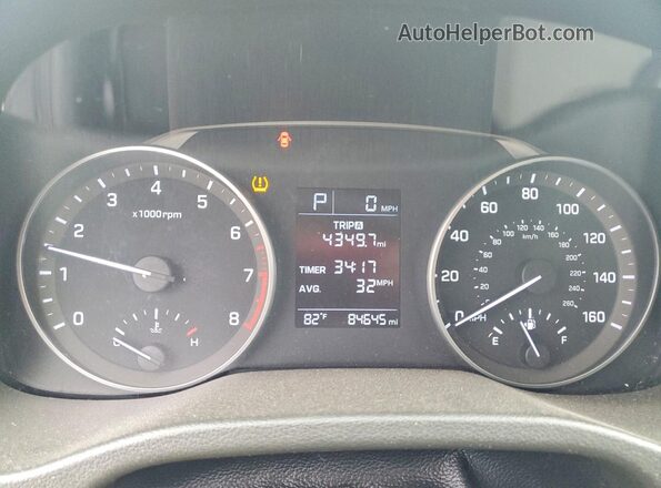 5NPD74LF7JH275163 2018 HYUNDAI ELANTRA Gray Widok zestawu wskaźników