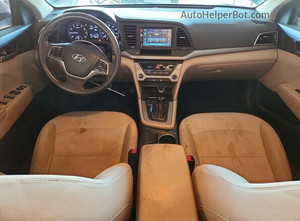 5NPD74LF7JH281142 2018 HYUNDAI ELANTRA White Vista del salpicadero