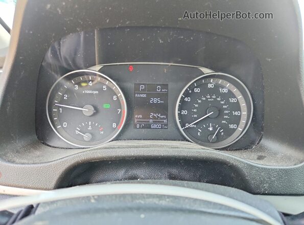 5NPD74LF7JH285336 2018 HYUNDAI ELANTRA Silver ხელსაწყოთა პანელის ხედი