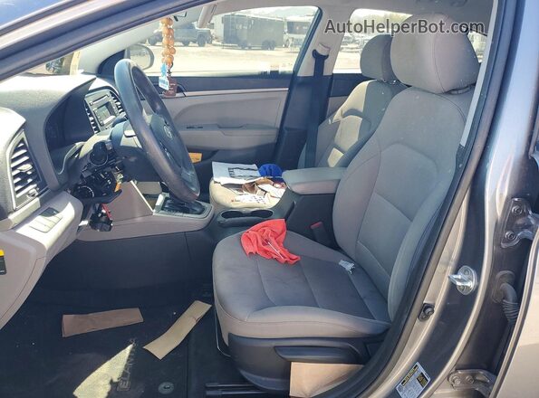 5NPD74LF7JH354171 2018 HYUNDAI ELANTRA Gray Widok wnętrza z przodu