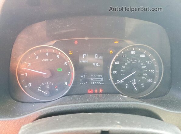 5NPD74LF7JH372332 2018 HYUNDAI ELANTRA Blue Սարքավորումների վահանակի տեսք