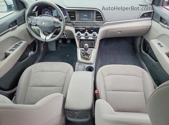 5NPD74LF7KH419439 2019 HYUNDAI ELANTRA Silver Առջևի վահանակի տեսք