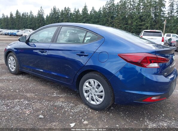 5NPD74LF7KH440727 2019 HYUNDAI ELANTRA Blue Rear left