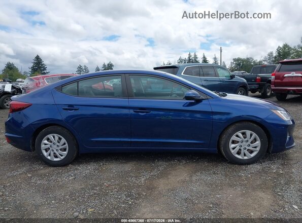 5NPD74LF7KH440727 2019 HYUNDAI ELANTRA Blue Rear interior view