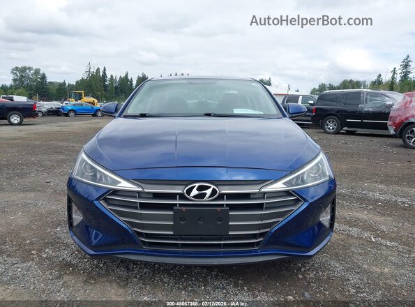 5NPD74LF7KH440727 2019 HYUNDAI ELANTRA Blue Instrument cluster view
