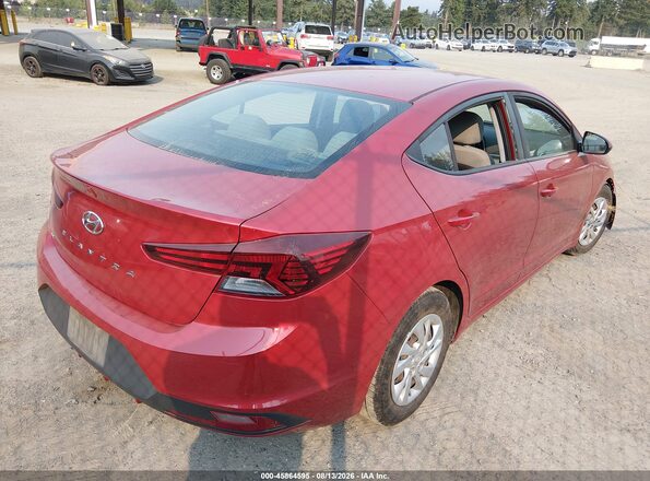 5NPD74LF7KH442655 2019 HYUNDAI ELANTRA Красный Задняя правая четверть