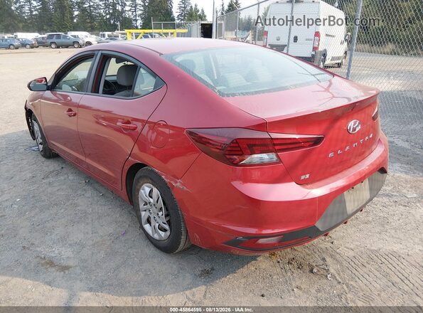 5NPD74LF7KH442655 2019 HYUNDAI ELANTRA Красный Задняя левая четверть