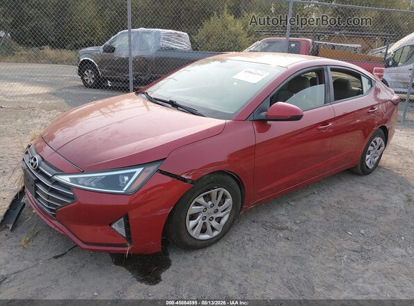5NPD74LF7KH442655 2019 HYUNDAI ELANTRA Красный Передняя левая четверть