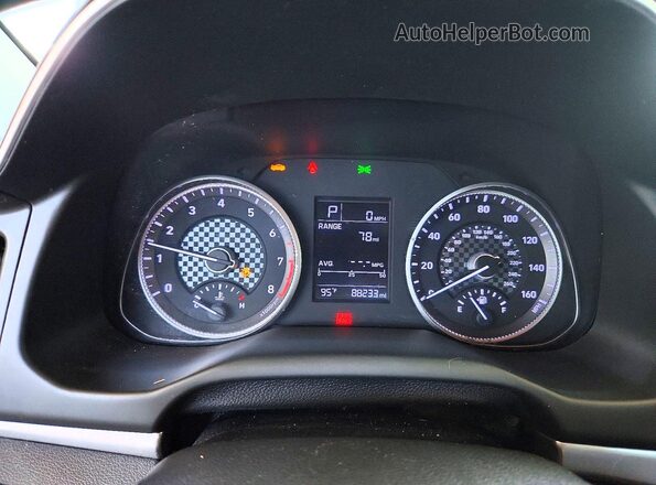 5NPD74LF7KH453705 2019 HYUNDAI ELANTRA Белый Вид щитка приборов