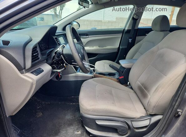 5NPD74LF7KH459469 2019 HYUNDAI ELANTRA Серый Вид салона спереди