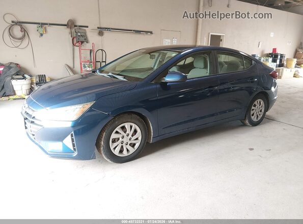 5NPD74LF7KH488907 2019 HYUNDAI ELANTRA Blue წინა მარცხენა ხედი სამი მეოთხედიდან