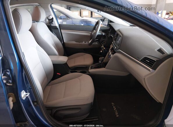 5NPD74LF7KH488907 2019 HYUNDAI ELANTRA Blue წინა სალონის ხედი