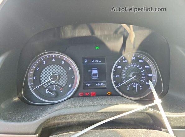 5NPD74LF7LH498158 2020 HYUNDAI ELANTRA Silver Instrument cluster view