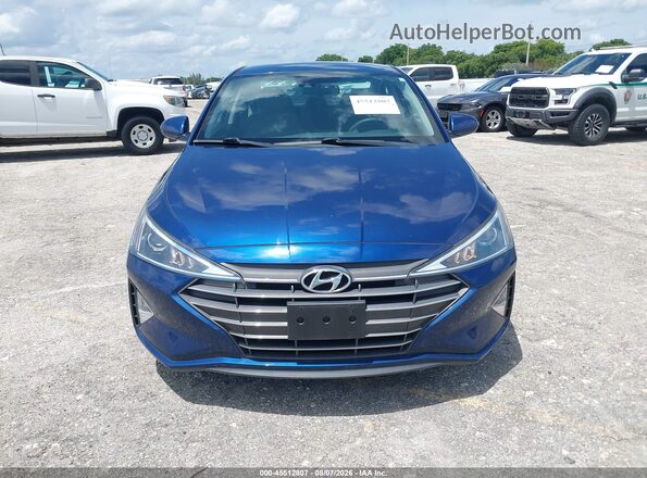 5NPD74LF7LH610845 2020 HYUNDAI ELANTRA Blue Вид щитка приладів