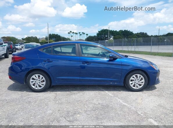 5NPD74LF7LH610845 2020 HYUNDAI ELANTRA Blue Вид задньої частини салону