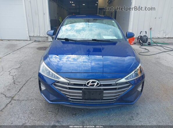 5NPD74LF7LH616256 2020 HYUNDAI ELANTRA Blue Rear interior view