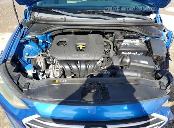 5NPD74LF8HH126254 2017 HYUNDAI ELANTRA Blue Widok wnętrza z tyłu