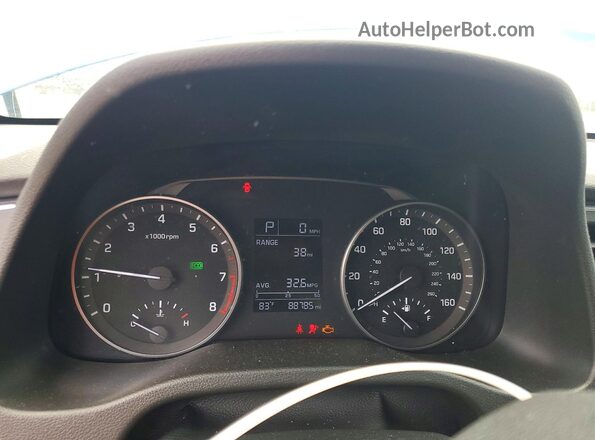 5NPD74LF8HH211188 2017 HYUNDAI ELANTRA Blue Instrument cluster view