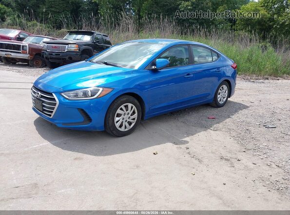 5NPD74LF8JH393576 2018 HYUNDAI ELANTRA Blue Առջևի ձախ երեք քառորդ տեսարան