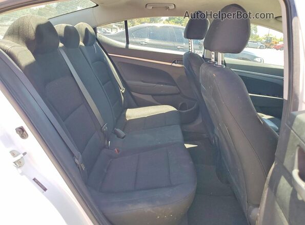 5NPD74LF8KH429221 2019 HYUNDAI ELANTRA White უკანა სავარძლების ხედი