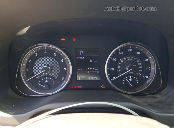 5NPD74LF8KH429221 2019 HYUNDAI ELANTRA White ხელსაწყოთა პანელის ხედი