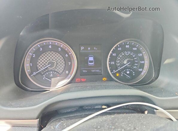 5NPD74LF8LH500595 2020 HYUNDAI ELANTRA White Вид щитка приладів