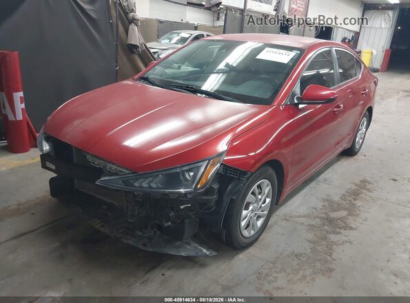 5NPD74LF8LH500970 2020 HYUNDAI ELANTRA Red წინა მარცხენა ხედი სამი მეოთხედიდან