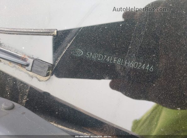 5NPD74LF8LH602446 2020 HYUNDAI ELANTRA Серый Вид подкапотного пространства