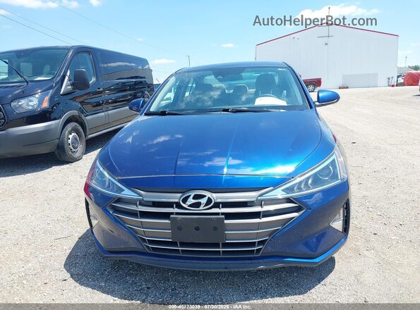 5NPD74LF8LH618193 2020 HYUNDAI ELANTRA Blue Вид щитка приладів