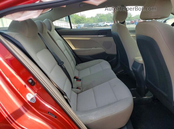 5NPD74LF8LH620543 2020 HYUNDAI ELANTRA Red Հետևի նստատեղերի տեսք