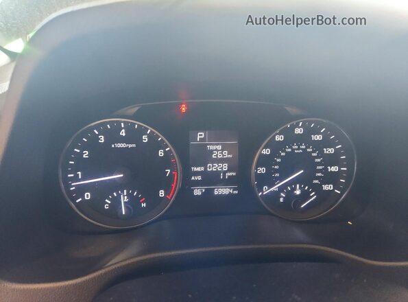 5NPD74LF9JH274869 2018 HYUNDAI ELANTRA Black Вид щитка приладів