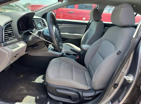 5NPD74LF9JH300340 2018 HYUNDAI ELANTRA Gray Вид салону спереду