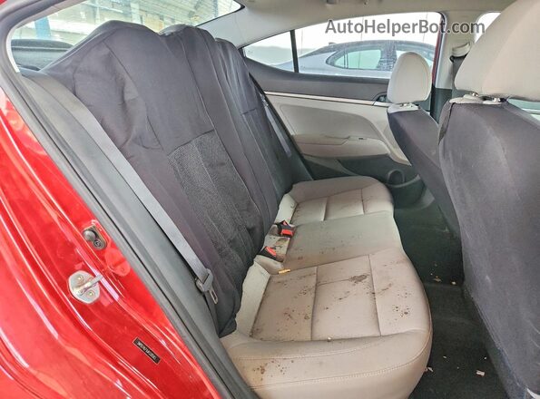 5NPD74LF9JH330583 2018 HYUNDAI ELANTRA Red უკანა სავარძლების ხედი