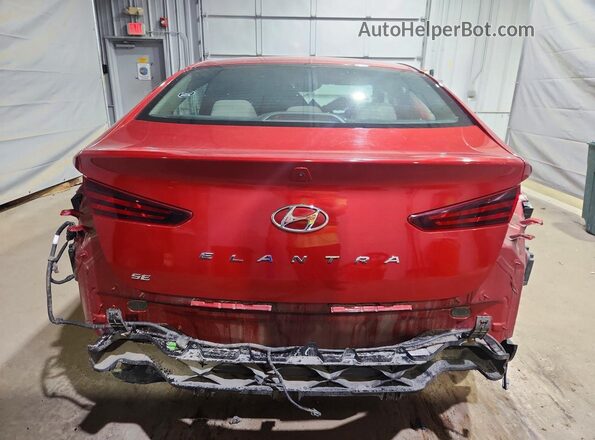 5NPD74LF9KH425095 2019 HYUNDAI ELANTRA Red Вид ззаду