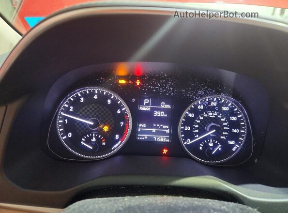 5NPD74LF9KH425095 2019 HYUNDAI ELANTRA Red Вид щитка приладів
