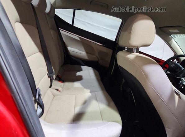 5NPD74LF9KH425095 2019 HYUNDAI ELANTRA Red Вид задніх сидінь