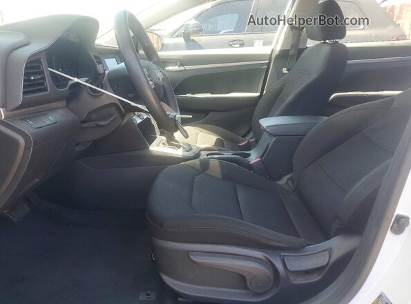 5NPD74LF9KH428997 2019 HYUNDAI ELANTRA White წინა სალონის ხედი
