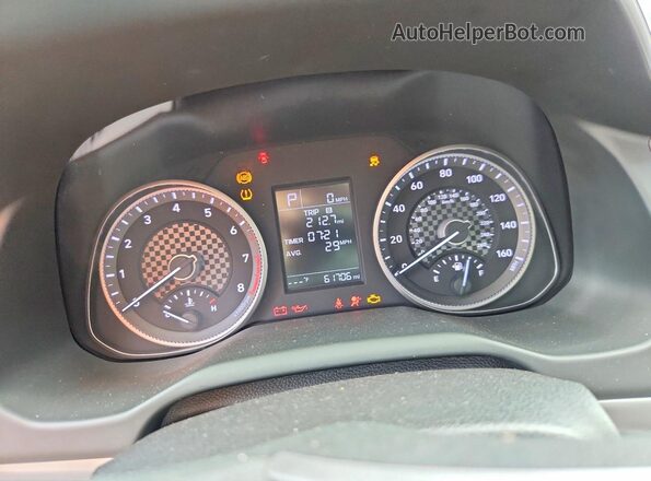 5NPD74LF9KH437800 2019 HYUNDAI ELANTRA Black Вид щитка приладів