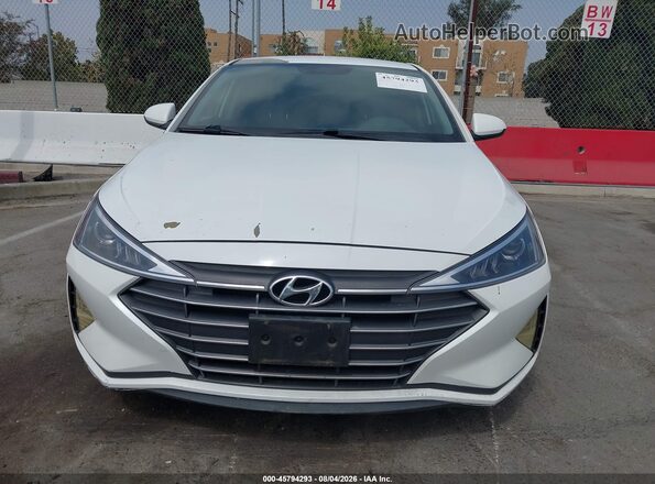 5NPD74LF9KH461448 2019 HYUNDAI ELANTRA White Widok deski rozdzielczej