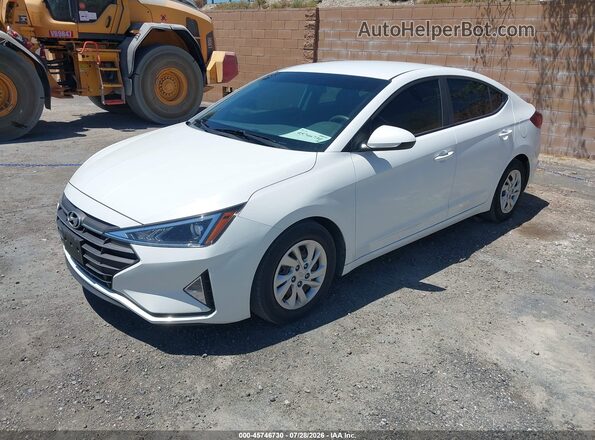 5NPD74LF9KH478797 2019 HYUNDAI ELANTRA White Առջևի ձախ երեք քառորդ տեսարան