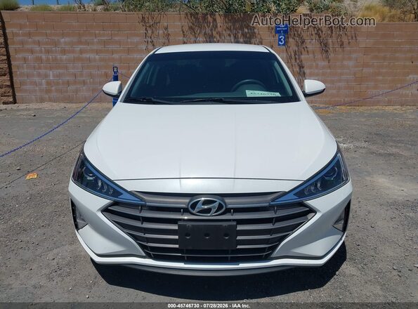 5NPD74LF9KH478797 2019 HYUNDAI ELANTRA White Սարքավորումների վահանակի տեսք