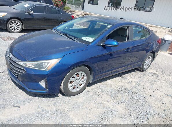 5NPD74LF9KH492781 2019 HYUNDAI ELANTRA Blue Առջևի ձախ երեք քառորդ տեսարան