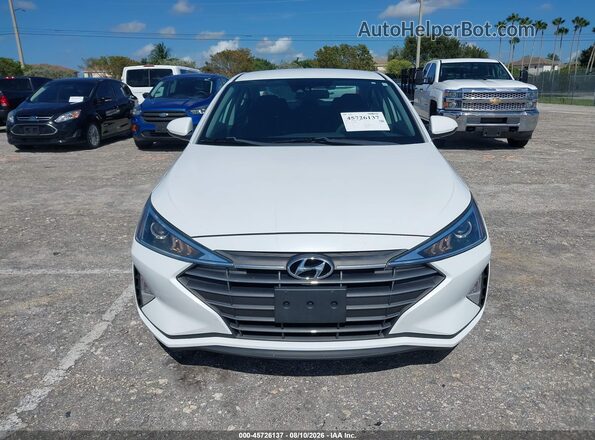 5NPD74LF9LH600494 2020 HYUNDAI ELANTRA White Vista del cuadro de instrumentos