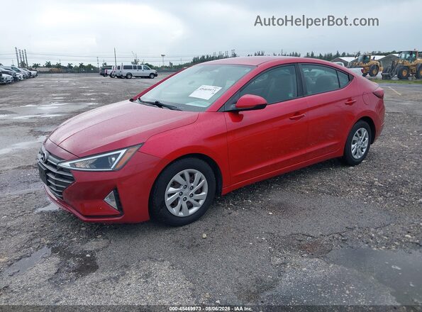 5NPD74LF9LH608918 2020 HYUNDAI ELANTRA Red წინა მარცხენა ხედი სამი მეოთხედიდან
