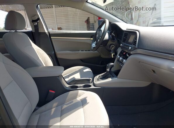 5NPD74LF9LH614329 2020 HYUNDAI ELANTRA Gray Вид салону спереду