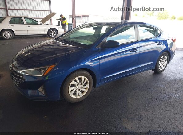 5NPD74LF9LH616307 2020 HYUNDAI ELANTRA Blue Առջևի ձախ երեք քառորդ տեսարան