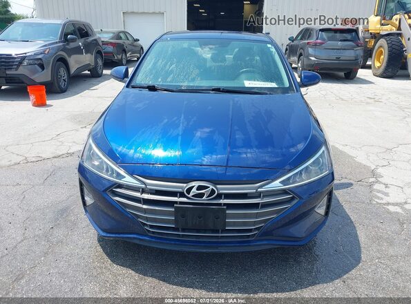 5NPD74LF9LH616338 2020 HYUNDAI ELANTRA Blue Rear interior view