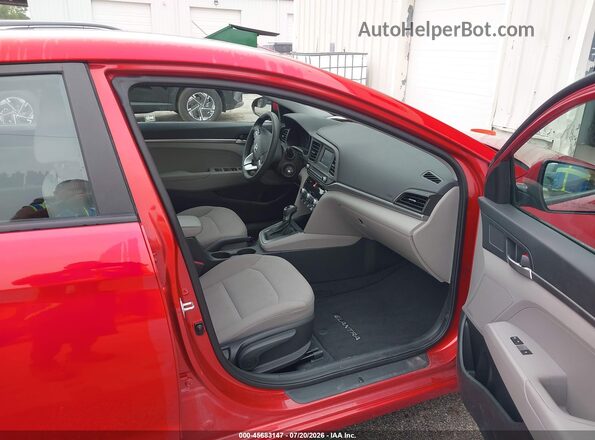 5NPD74LF9LH617988 2020 HYUNDAI ELANTRA Red Widok wnętrza z przodu