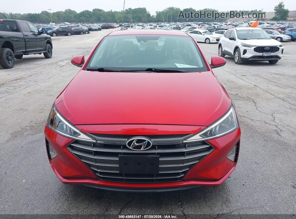 5NPD74LF9LH617988 2020 HYUNDAI ELANTRA Red Widok wnętrza z tyłu