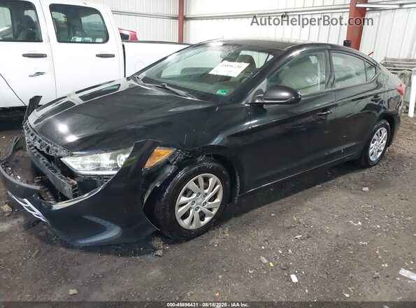 5NPD74LFXHH143315 2017 HYUNDAI ELANTRA Black წინა მარცხენა ხედი სამი მეოთხედიდან